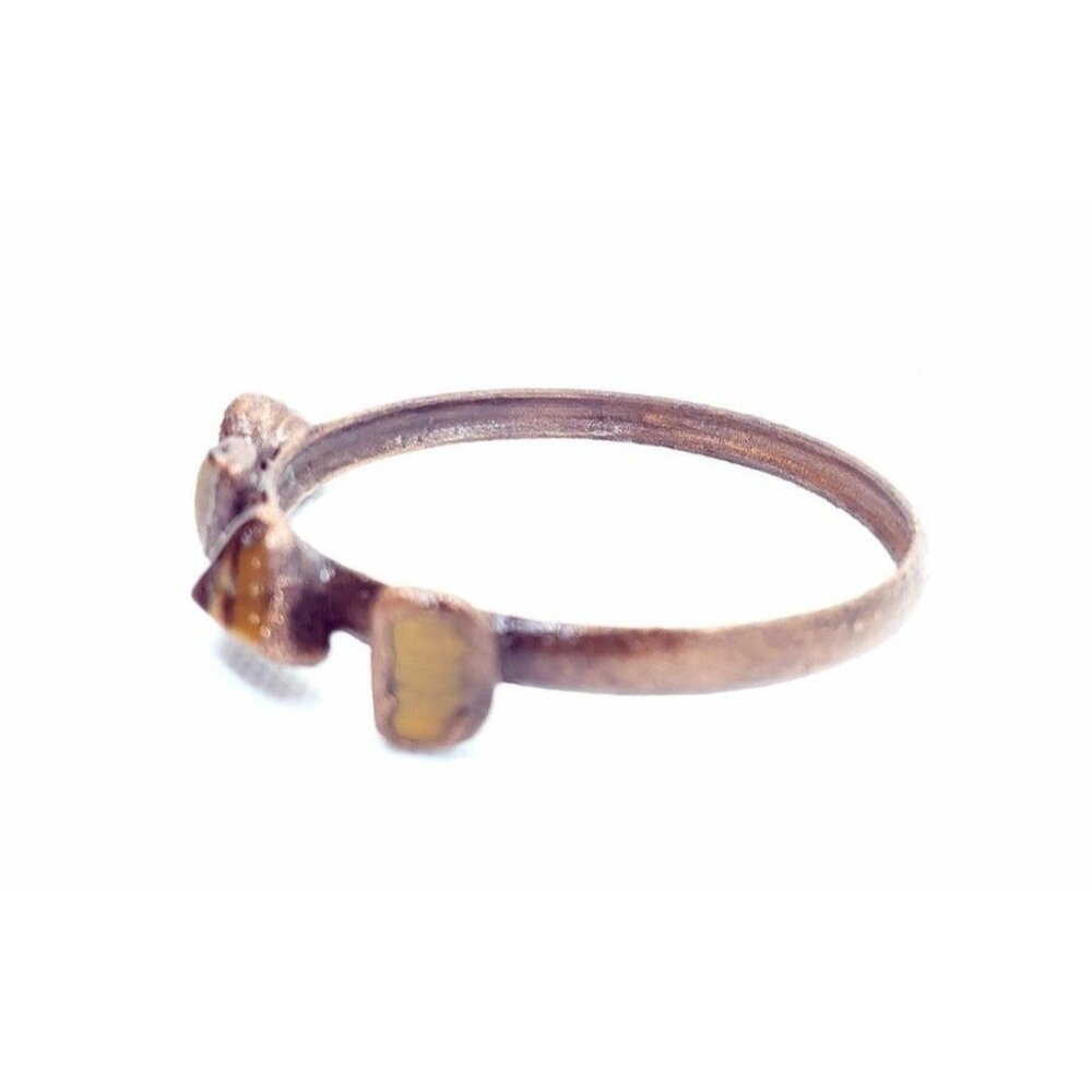 Tiger Eye Copper Electroformed Bangle Bracelet - image 6
